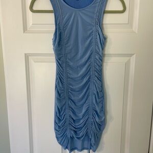 Elegant Blue Sleeveless Dress